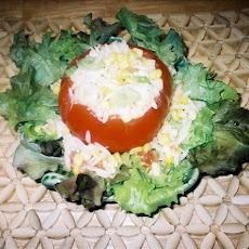 Orzo-Corn Salad in Tomato Shells