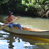 Building and Algonquin canoe, July 2007