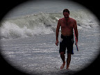 Jason walking back from a ride