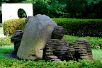 Statues rest in Shizen Kyoiku Park