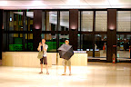 The Can and Scott swalled by the Shinjuku Mitsui Building lobby