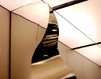 Mirrored, curvy art in the Shinjuku Mitsui Building