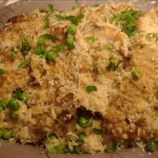 Pork Chops over Parmesan Rice With Peas