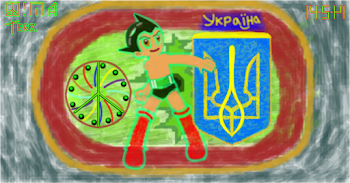Astro Boy too support UKRAINE ! :D ( УКРАЇНА )