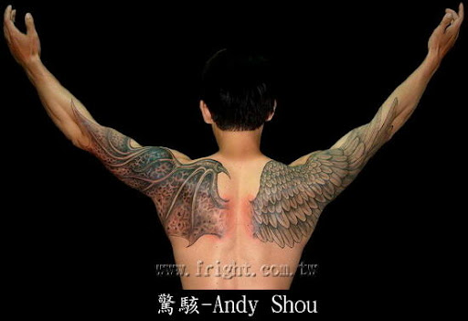 tattoo designs angels. This tattoo design is composed