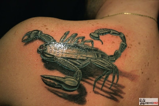 I have posted a lot of scorpion tattoo designs before.