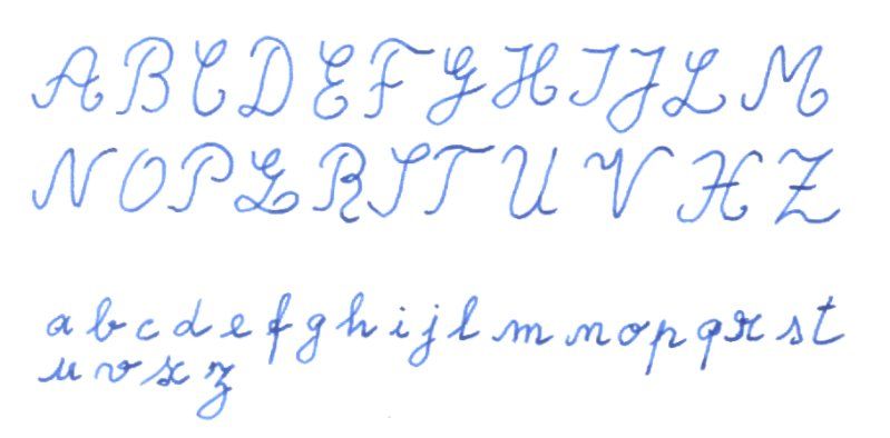 letras manuscritas bearing