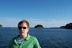 On a boat in Bar Harbour, Maine.  Dad holding camera.