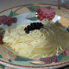 Angel Hair Pasta With Creamy Salmon & Caviar