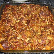 Maple-Pecan Praline Topped French Toast Bread Pudding