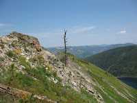 Looking back down the ridge line