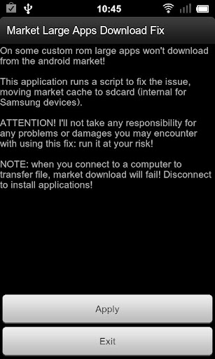 Market Large Apps Download Fix