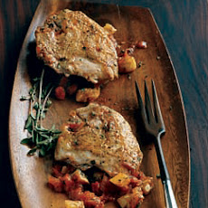 Pressed Chicken with Yellow Squash and Tomatoes