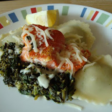 Salmon, Spinach and Ravioli