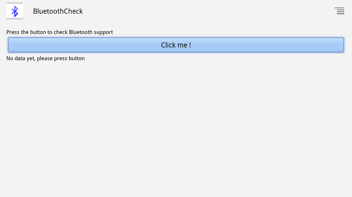 Android application Bluetooth Check screenshort