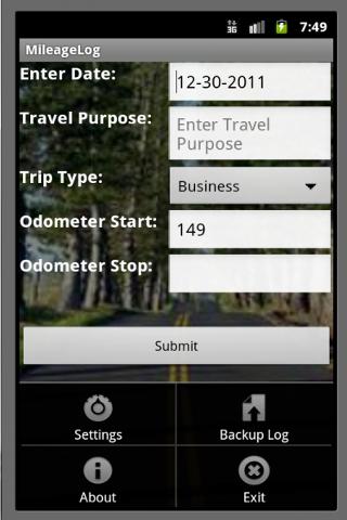 Mileage Log Free
