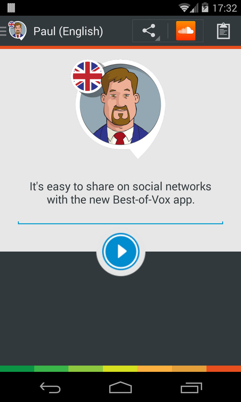 Android application Paul TTS voice (English) screenshort