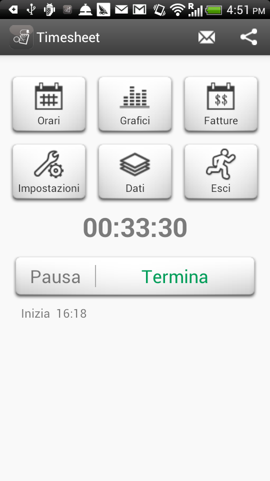 Android application Timesheet - Time Card - Work Hours - Work Log screenshort