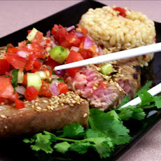 Davey's Broiled Yellowfin Tuna and Relish
