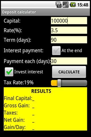 Deposit Calculator