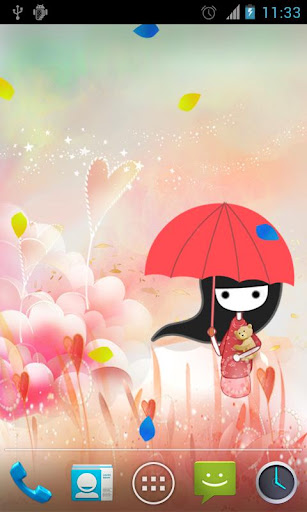 [動態壁紙]戀戀紅傘和風 完整版