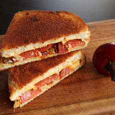 Grilled Cheese with Pepperoni and Pickled Cherry Peppers