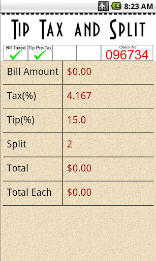 Tip Tax and Split Calculator