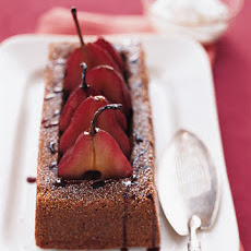 Poached Pears with Gingerbread