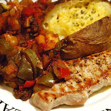 Low Fat Pork With Ratatouille Sauce