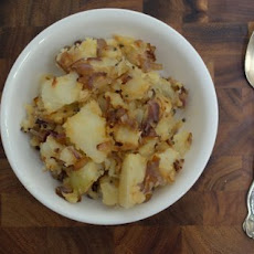 Smashed potatoes with Caramelized onions