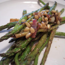 Asparagus with Toasted Pine Nuts & Lemon Vinaigrette