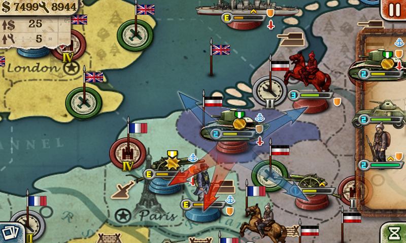 Android application European War 3 screenshort