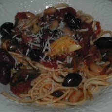 Pasta With Beans, Artichokes, and Olives