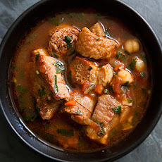 Spicy Pork Stew with Chickpeas and Sausage
