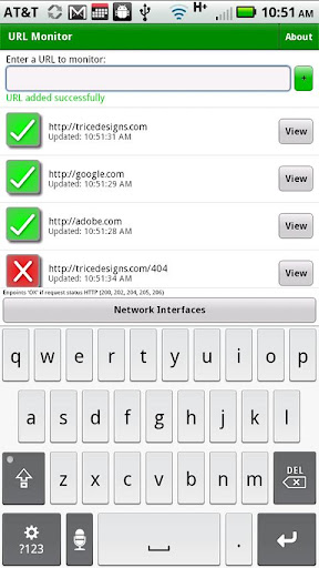 Mobile URL Monitor