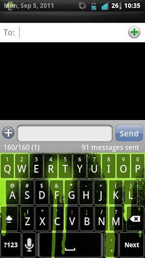 Green Spray Keyboard Skin