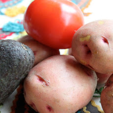 Potato salad, mostly cobbed