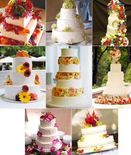 square wedding cakes with flowers. Here are some beautiful cakes