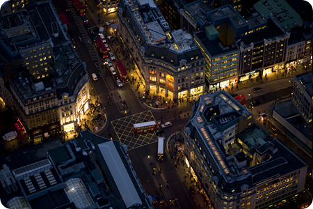 beantiful pictures of London at night from above