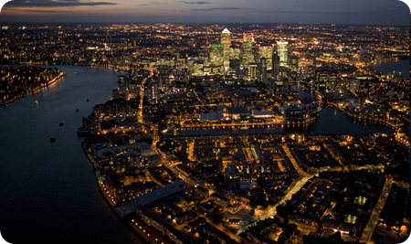 The view above Canary Wharf Jason Hawkes