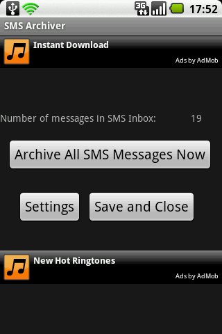 SMS Archiver Ad-Supported