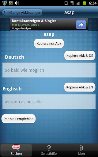 【免費通訊App】SMS Zeichen & Abkürzungen Free-APP點子