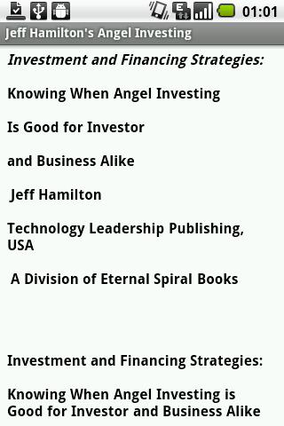Jeff Hamilton: Angel Investing