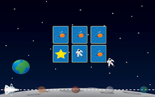 Space Memory Game for Kids