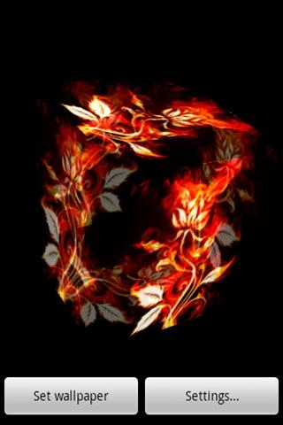 3D fire rose