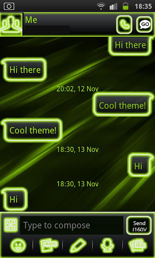 Neon Green Style Go Sms