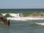 Keith surfing shore break, 2005