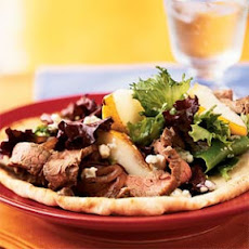 Open-Faced Steak, Pear, and Gorgonzola Sandwiches