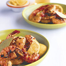 Grilled Brined Shrimp with Garlic Oil