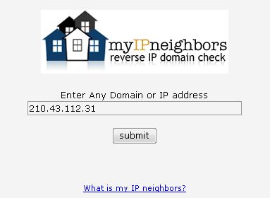 查询同一IP下的域名,可以直接输入域名哦 one ip any domain